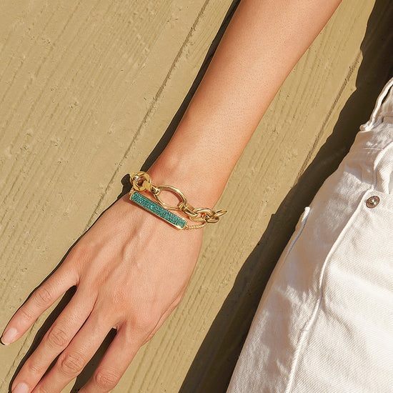 Load image into Gallery viewer, Shiny Linear Friendship Bar Bracelet

