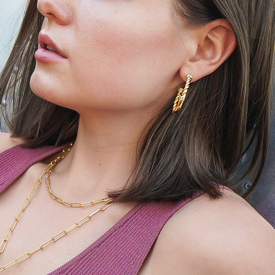 Twisted Rope Hoop Earrings