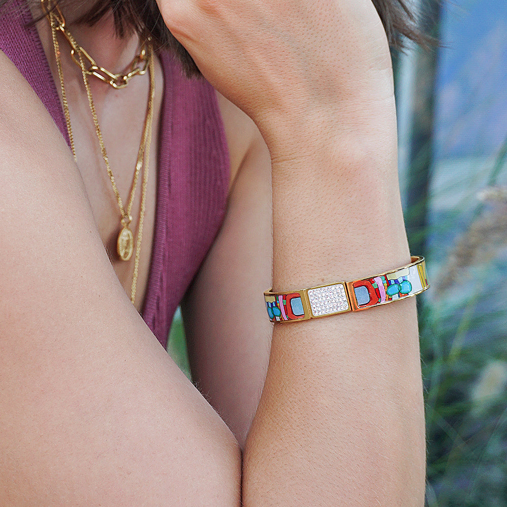 Multicolor Retro Style Bangle