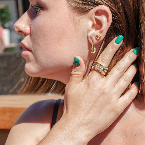 Faye Ring, Chunky Gold Statement Rings, 14K Gold Plated
