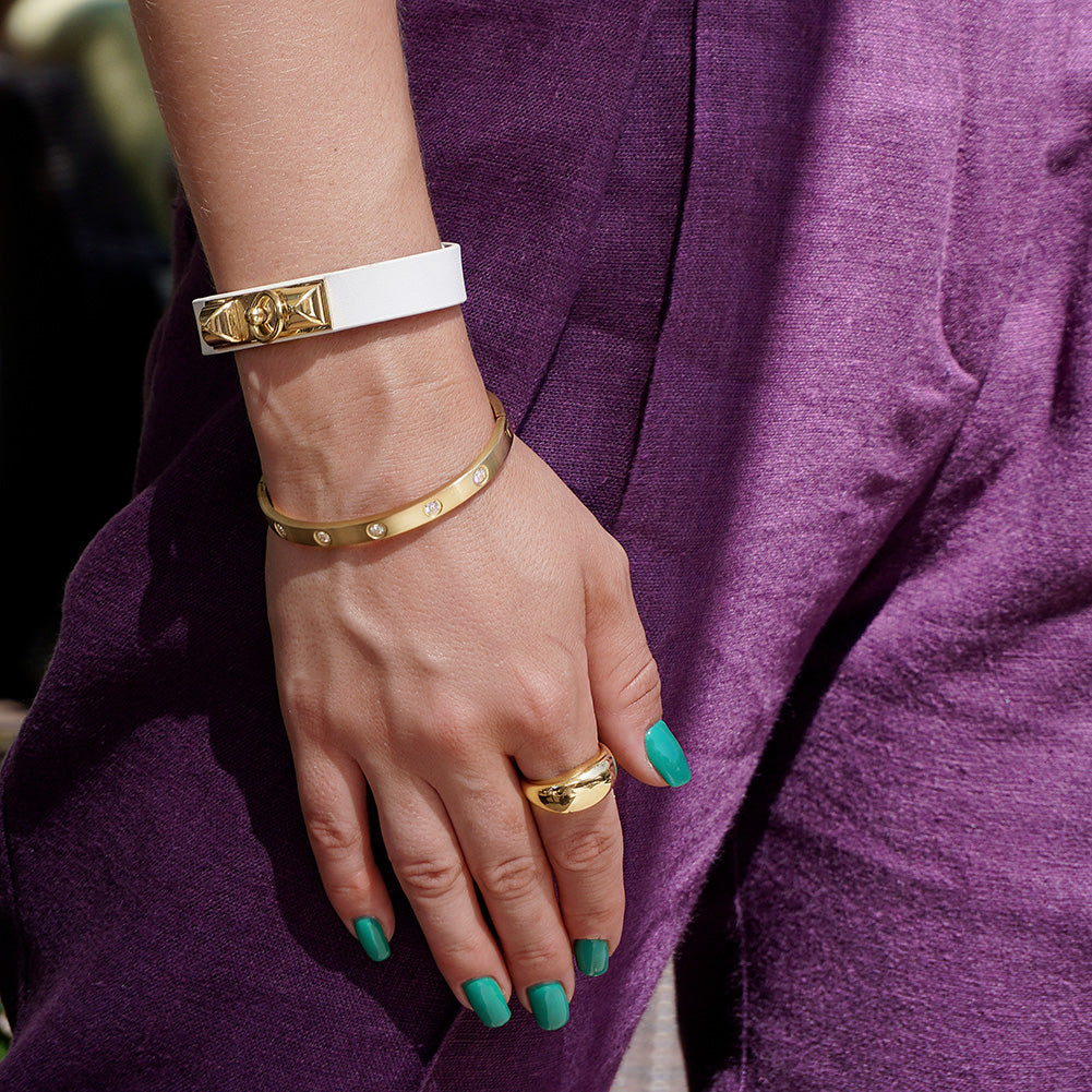 Stone/Leather Bracelet Set