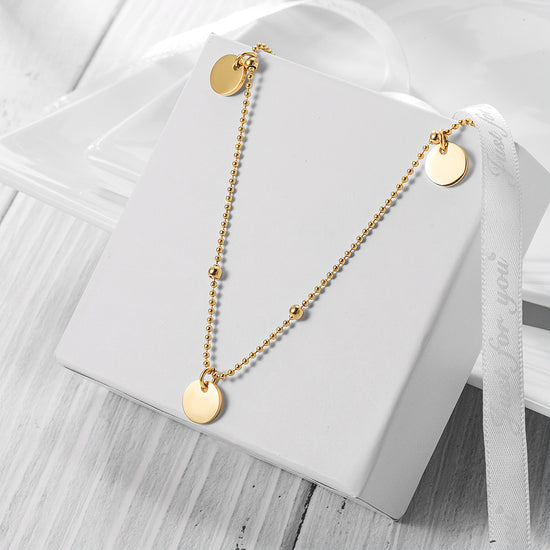 Dots Disc Bead Necklace