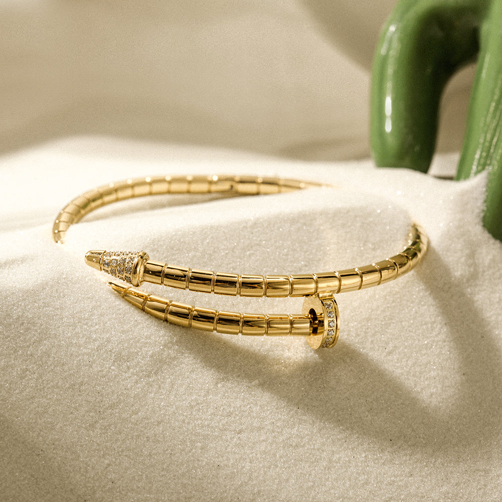 Modern Nail Bangle With Studs