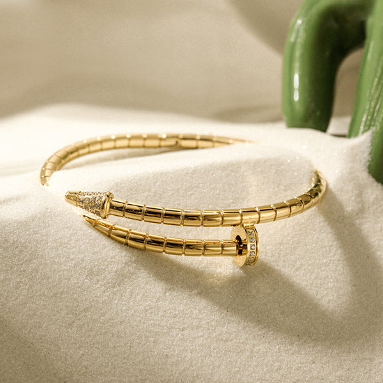 Modern Nail Bangle With Studs