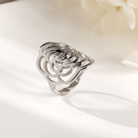 Load image into Gallery viewer, SILVER ROSE RING
