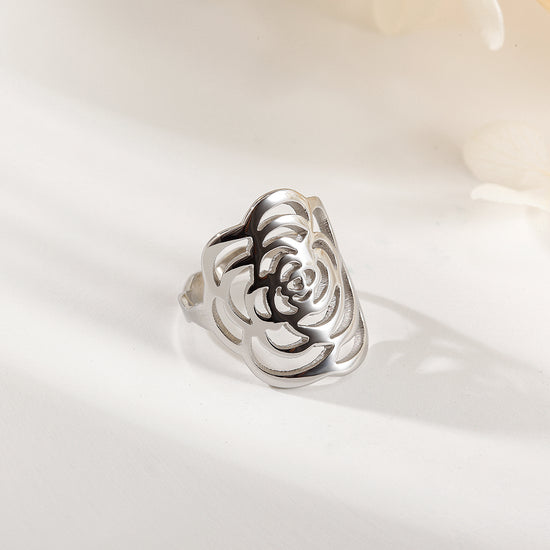 Load image into Gallery viewer, SILVER ROSE RING
