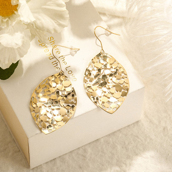 Leaf Dangle Drop Earrings