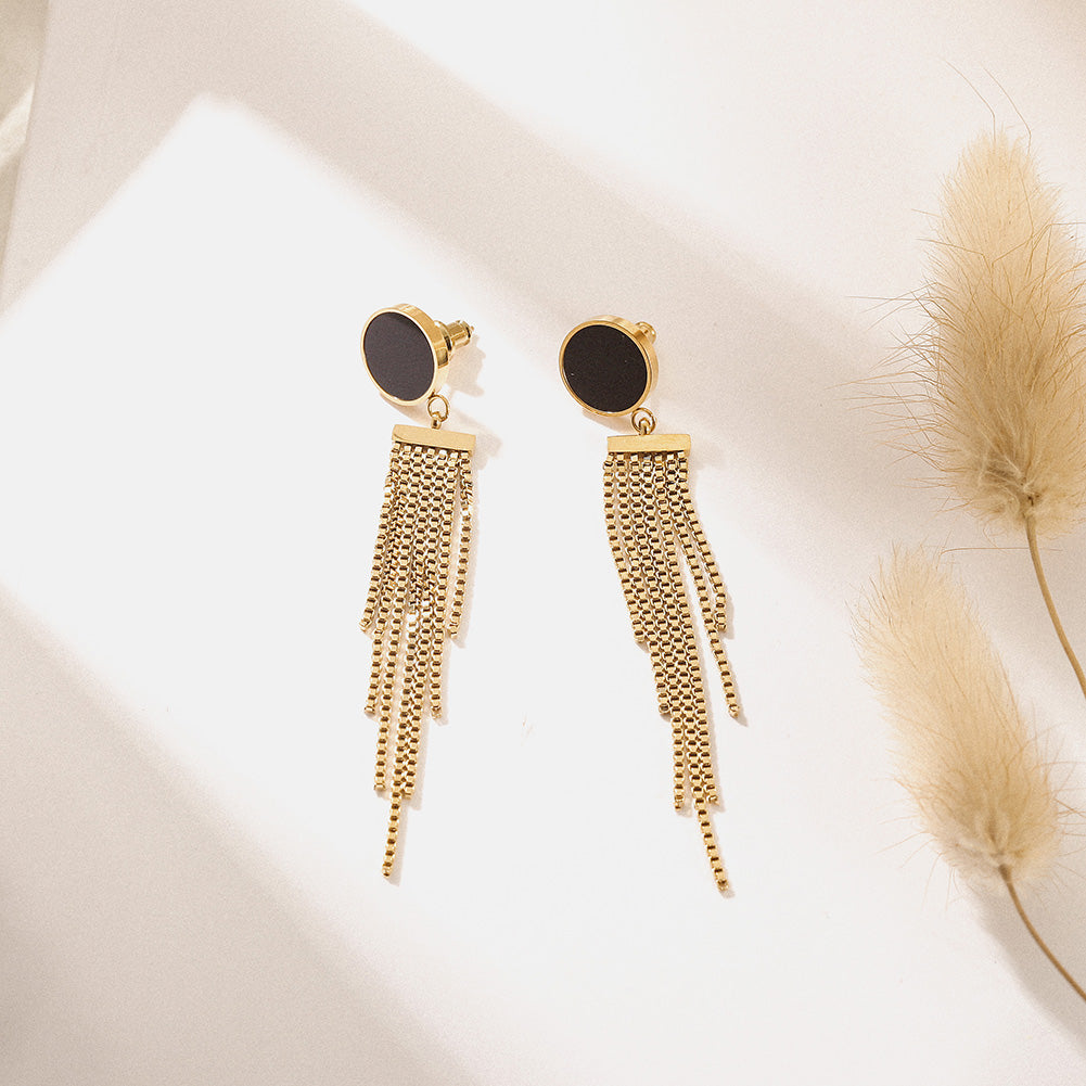 Long Tassel Drop Earrings