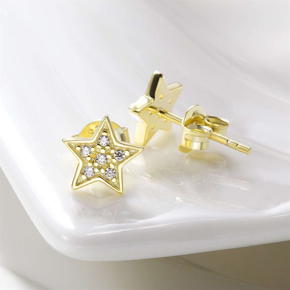 Load image into Gallery viewer, Star Shimmer Stud Earrings
