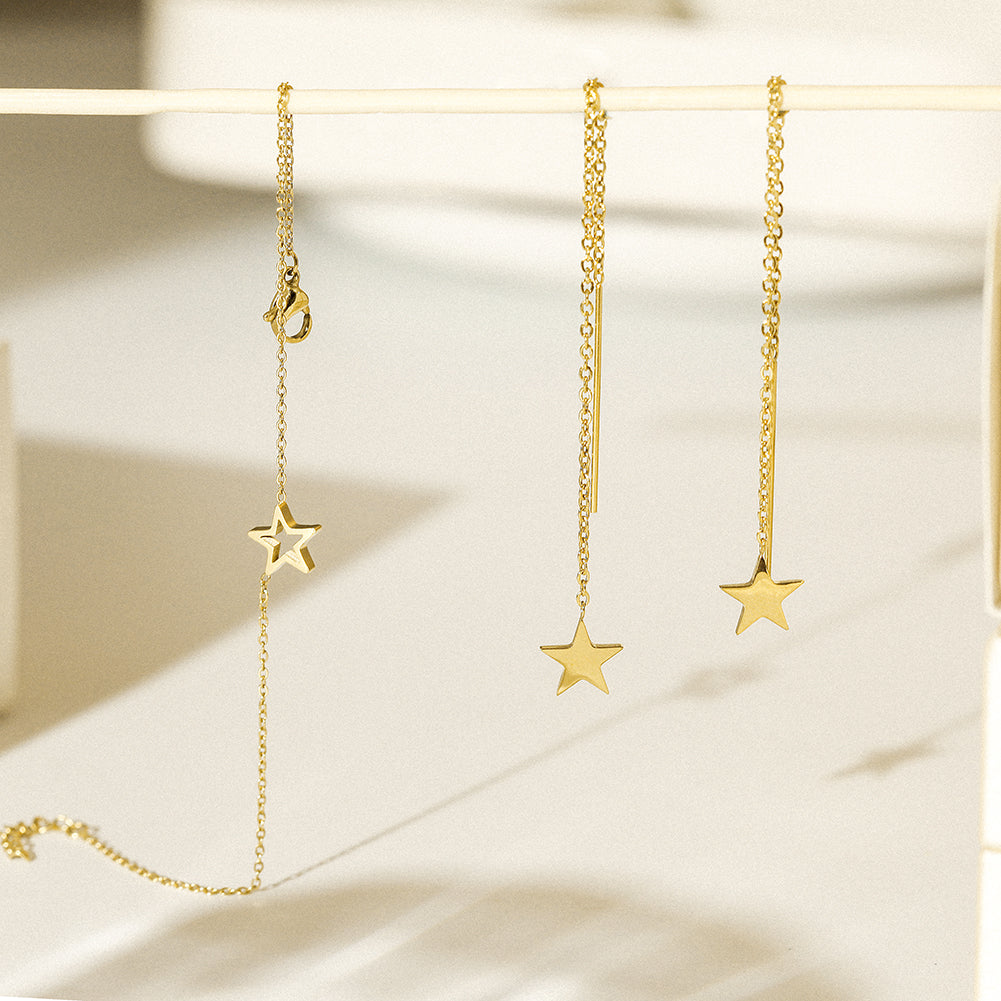 STAR THREADER EARRINGS