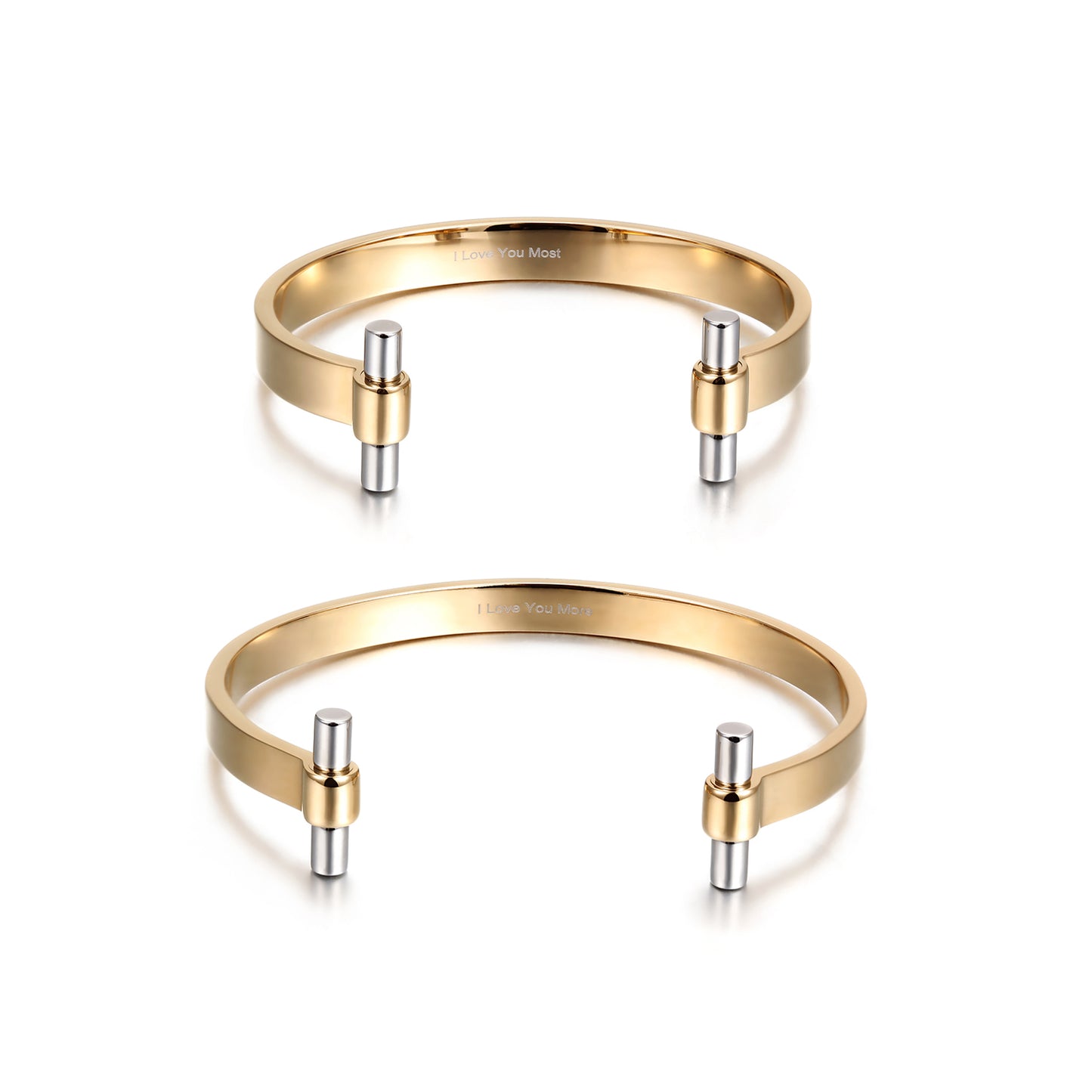 Golden Love Couple Cuff