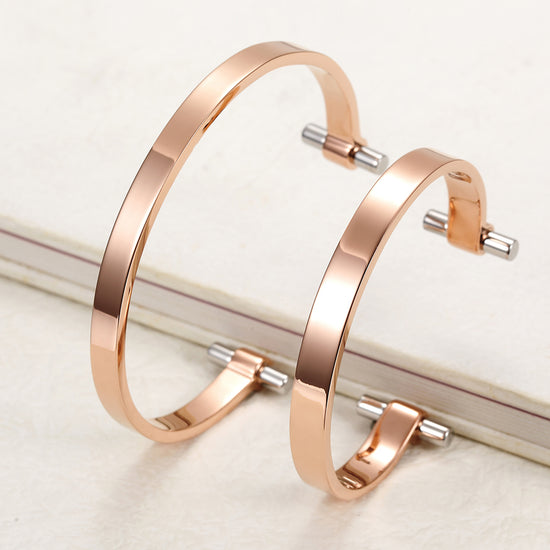 Rose Gold Love Couple Cuff