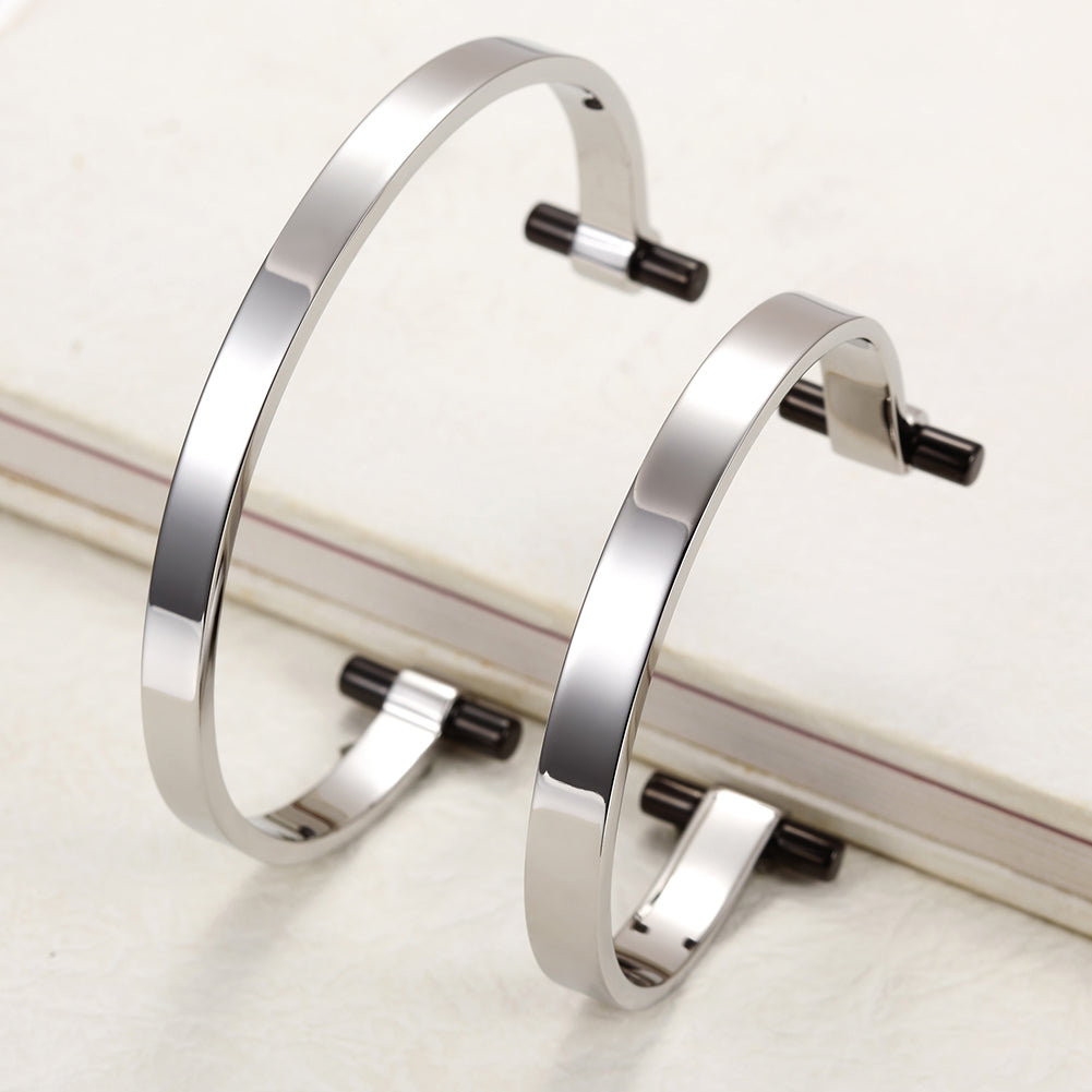 Silver Love Couple Cuff