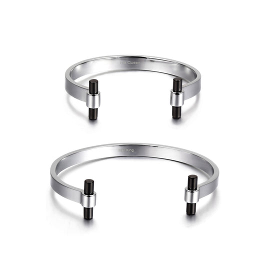 Silver Love Couple Cuff