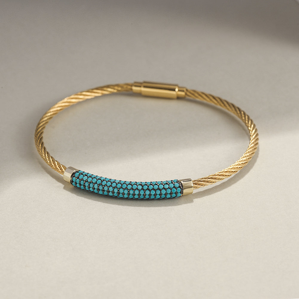 Gemstone Turquoise Bangle