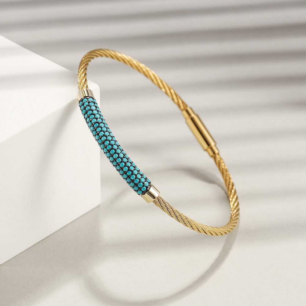 Gemstone Turquoise Bangle