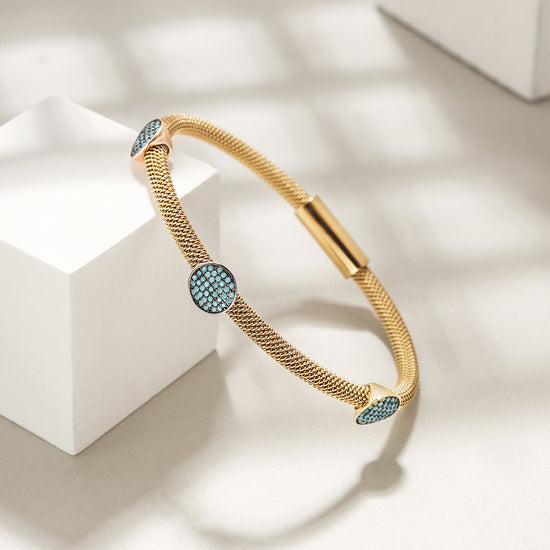 Three Stations Turquoise Cable Bangle