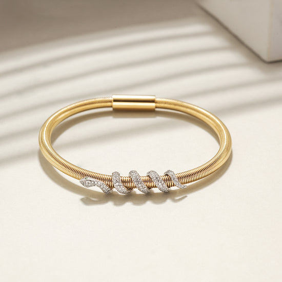 Snake Coiled Bangle Bracelet