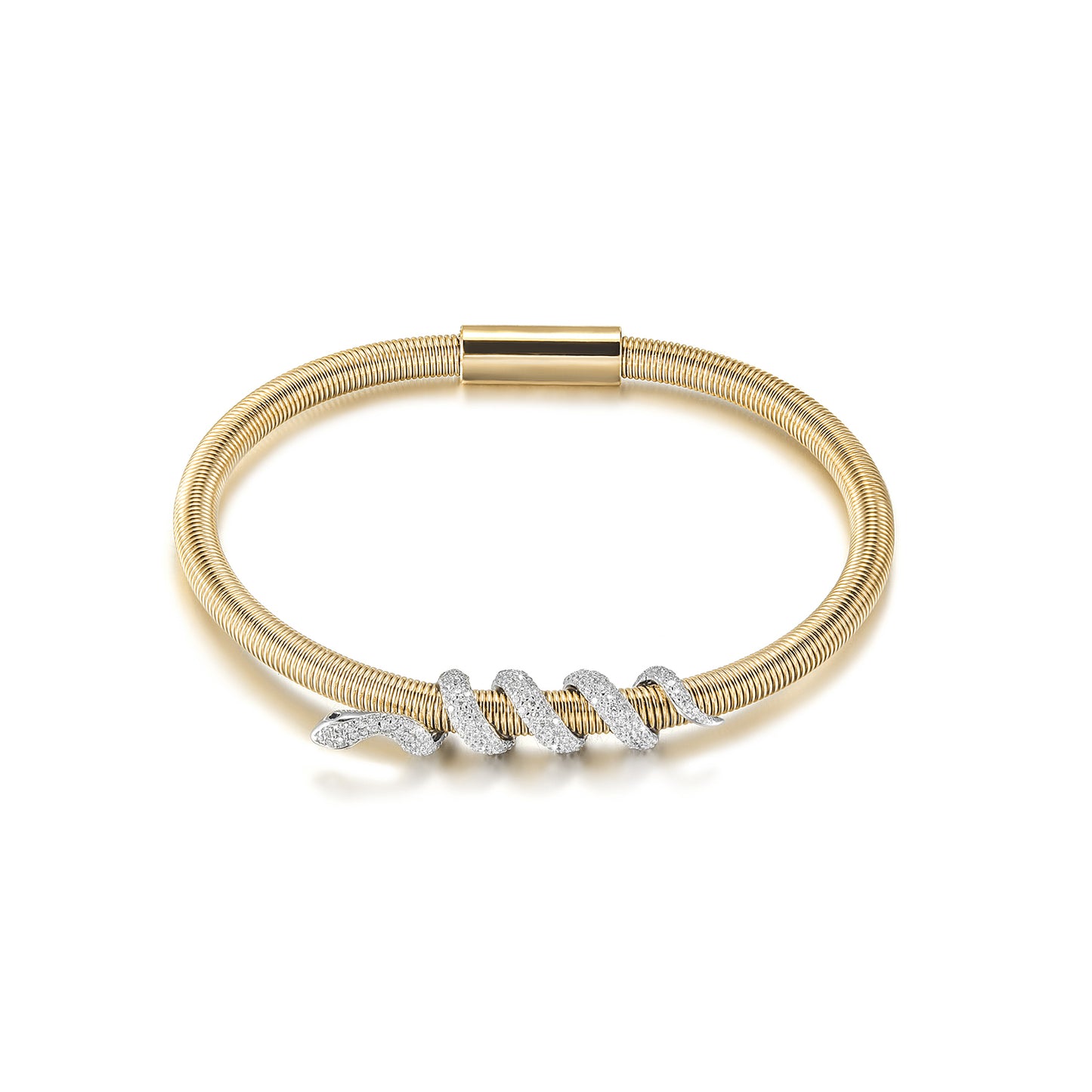 Snake Coiled Bangle Bracelet