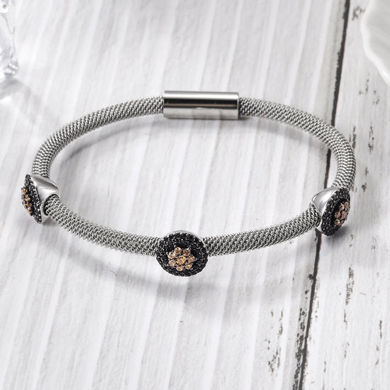 Flower Cable Station Bangle