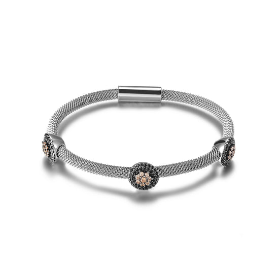 Flower Cable Station Bangle