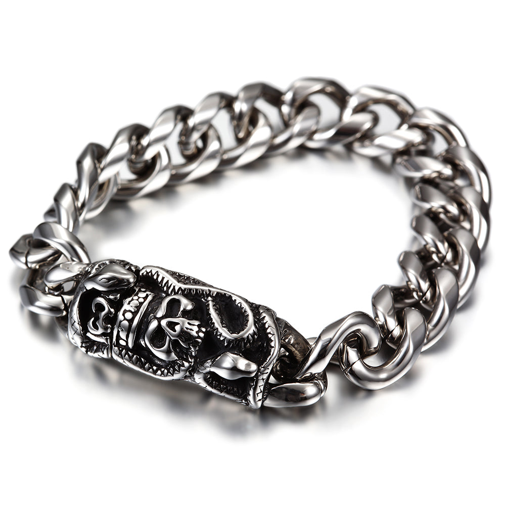 Skull Chunky Chain Bracelet