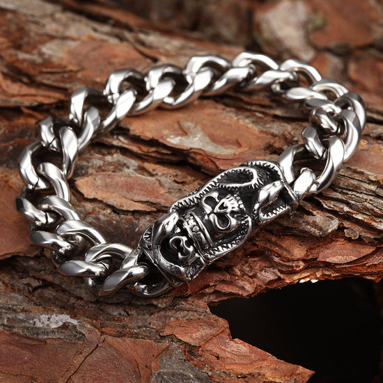 Skull Chunky Chain Bracelet