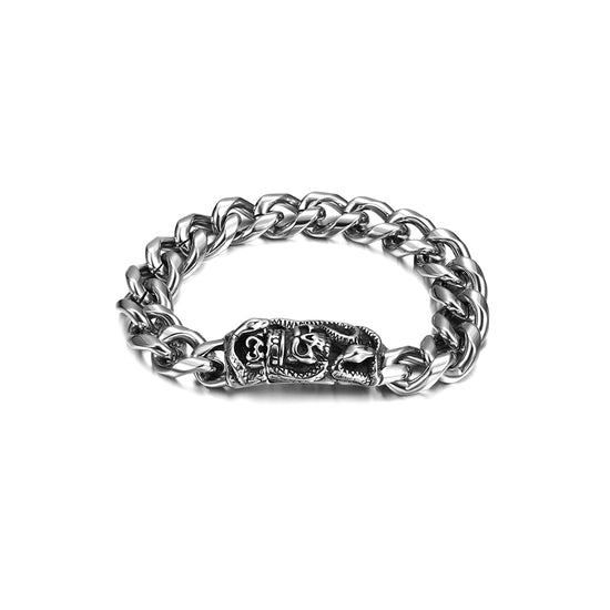 Skull Chunky Chain Bracelet