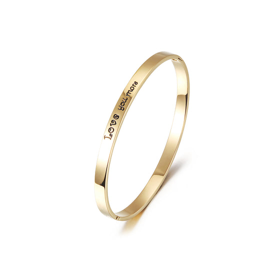 Inspirational Script Engraved Bangle