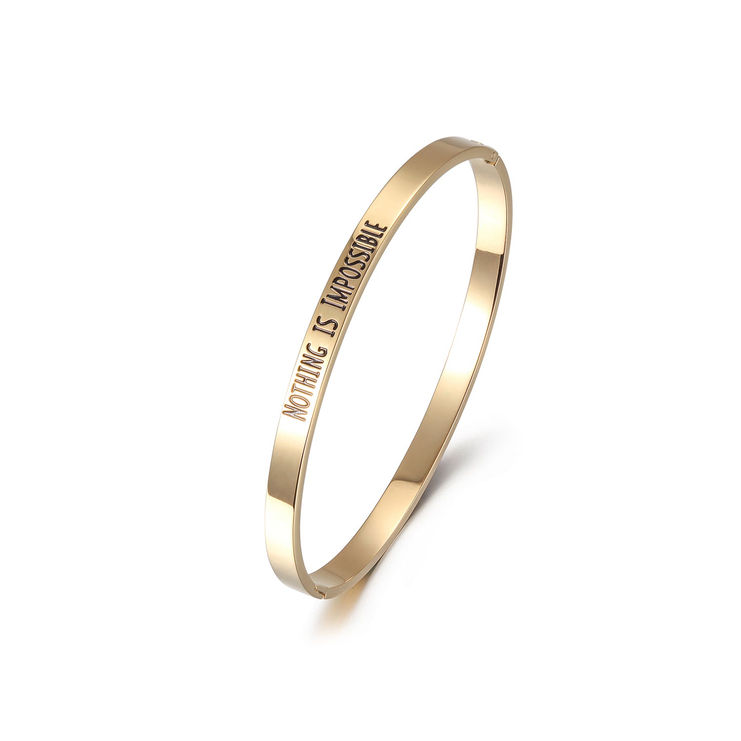 Inspirational Script Engraved Bangle