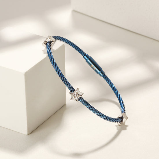 Load image into Gallery viewer, PAVÉ Star Stacking Cable Bracelet
