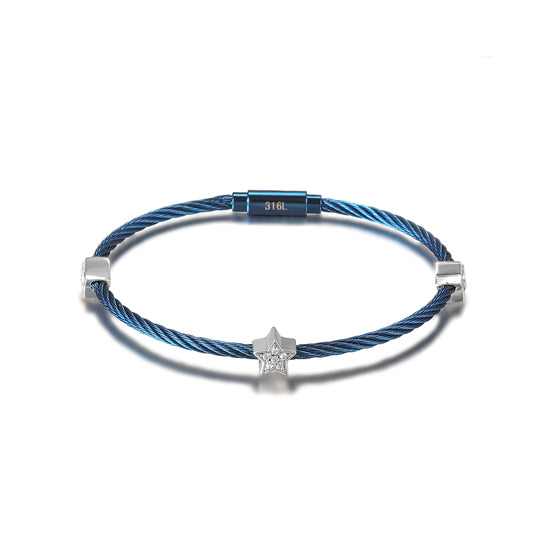 Load image into Gallery viewer, PAVÉ Star Stacking Cable Bracelet
