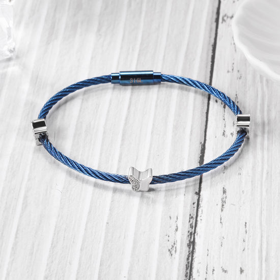 BUTTERFLY STACKING CABLE BRACELET
