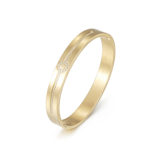 Engravable PAVÉ Hinge Bangle