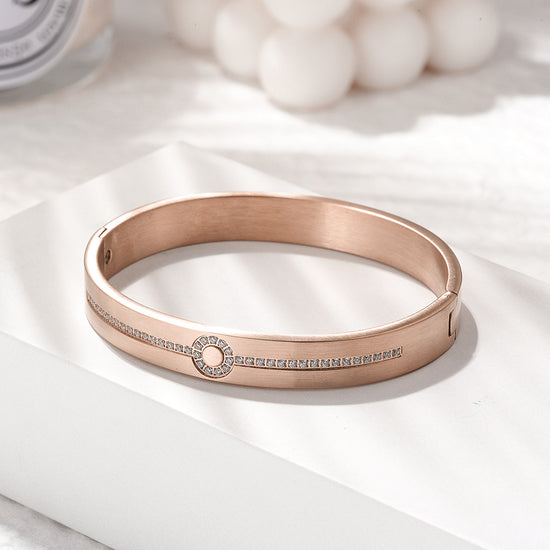 Engravable PAVÉ Hinge Bangle