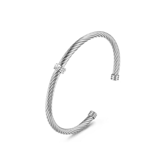 Load image into Gallery viewer, CZ CABLE CUFF

