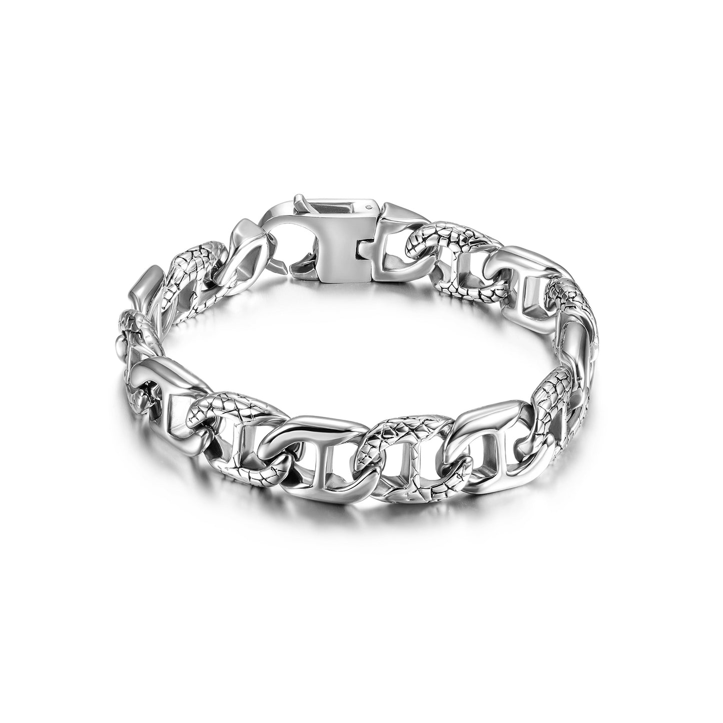 Crocodile Grain Carving Cuban Link Bracelet – Ciunofor