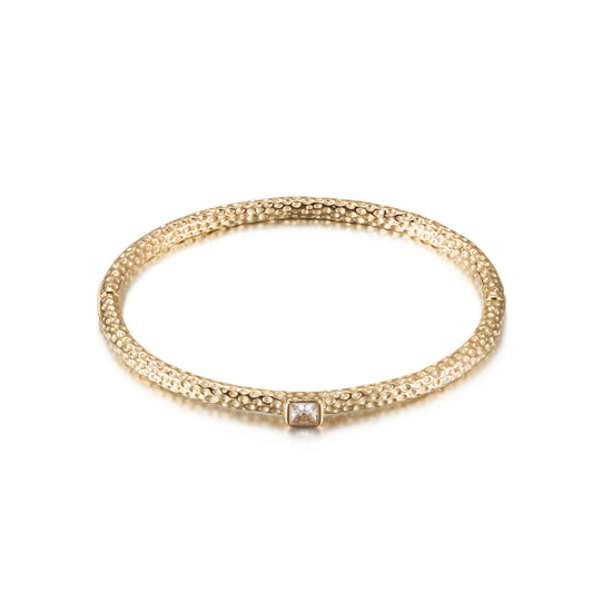 Hammered Stacking Bangle Bracelet