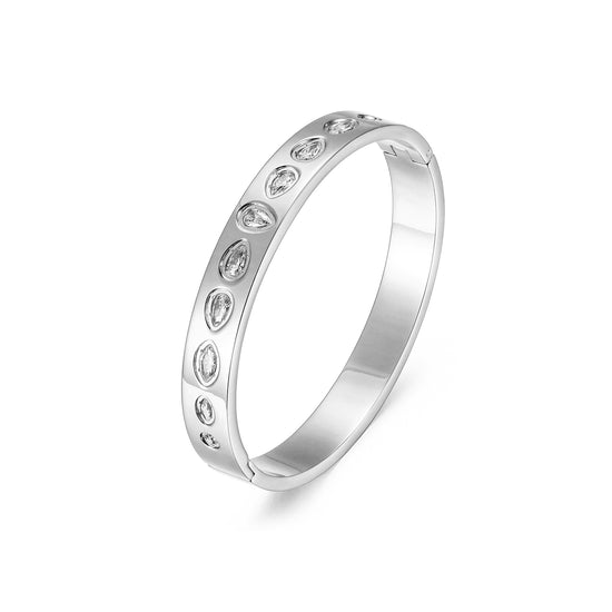 Engravable CZ Bangle