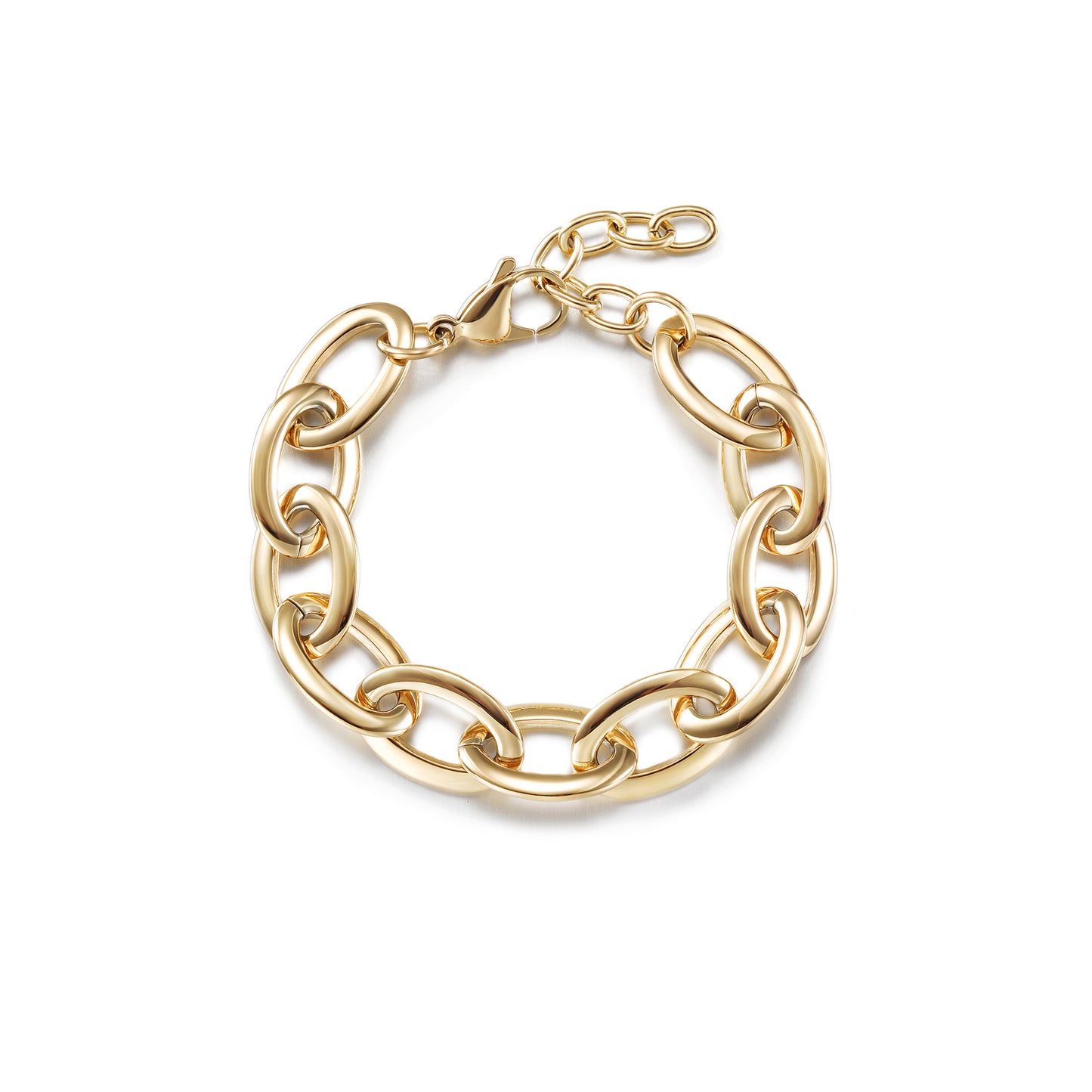 Two Row Alloy Oval Bracelet