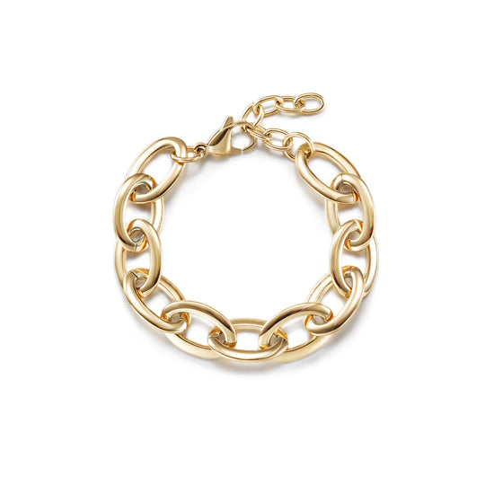 Small Oval Gold Link Bracelet