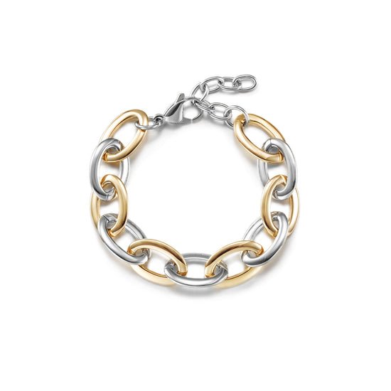 Load image into Gallery viewer, Two-Tone Oval Link Bracelet
