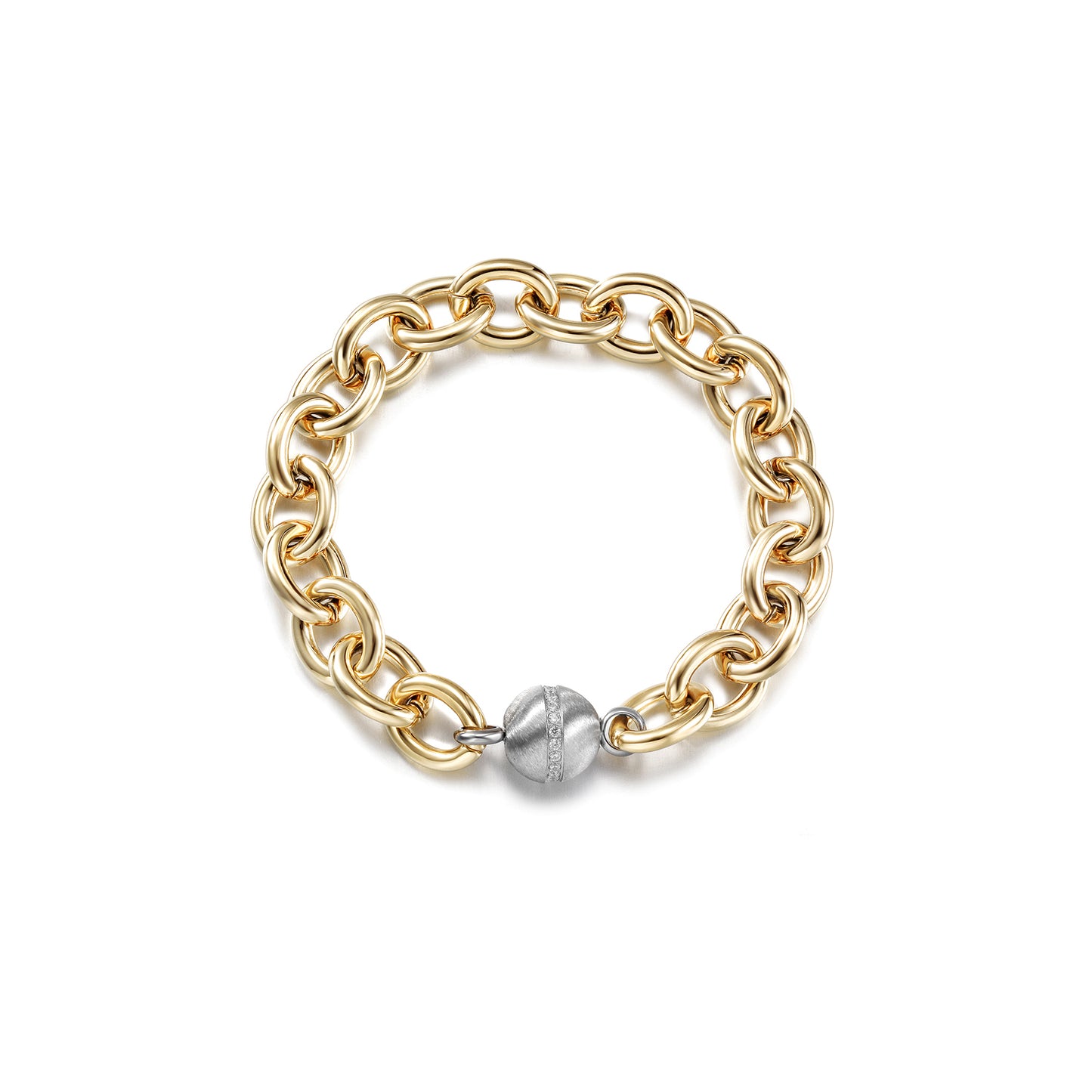 CZ BALL LINK BRACELET