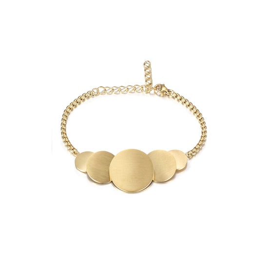 Minimalist Round Disk Bracelet