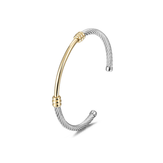 Two-Tone Textured Cable Cuff