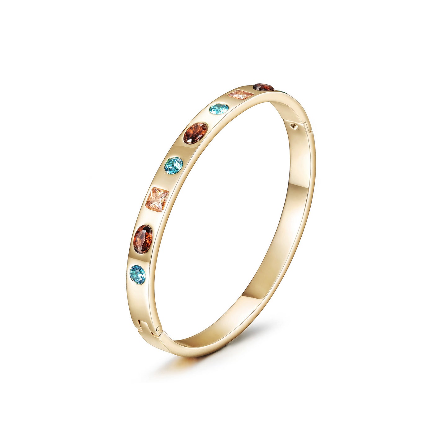 Engravable MULTI-STONE BANGLE