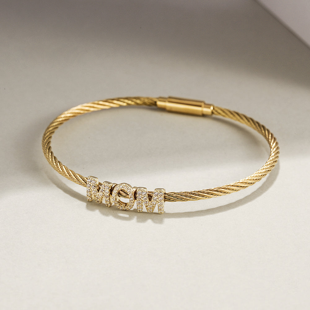 "Mom" Pavé Bracelet