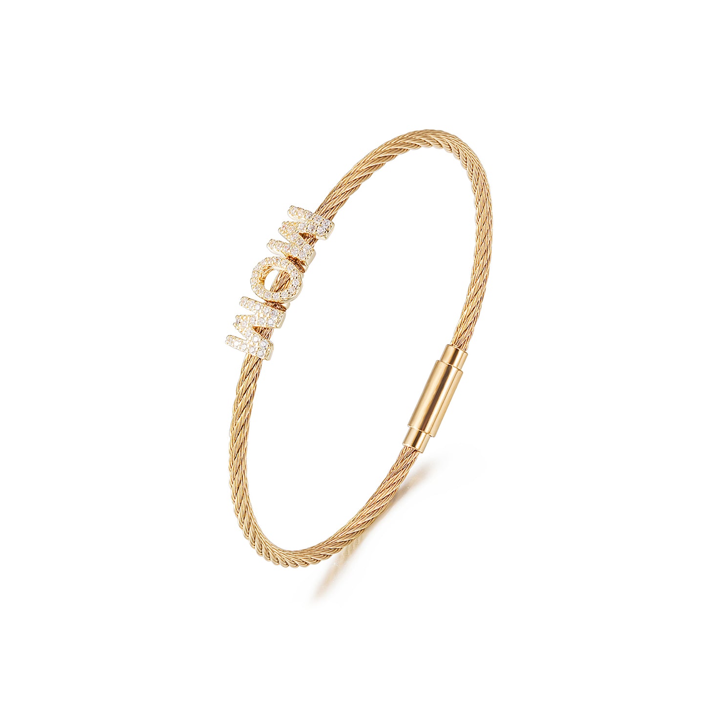 "Mom" Pavé Bracelet