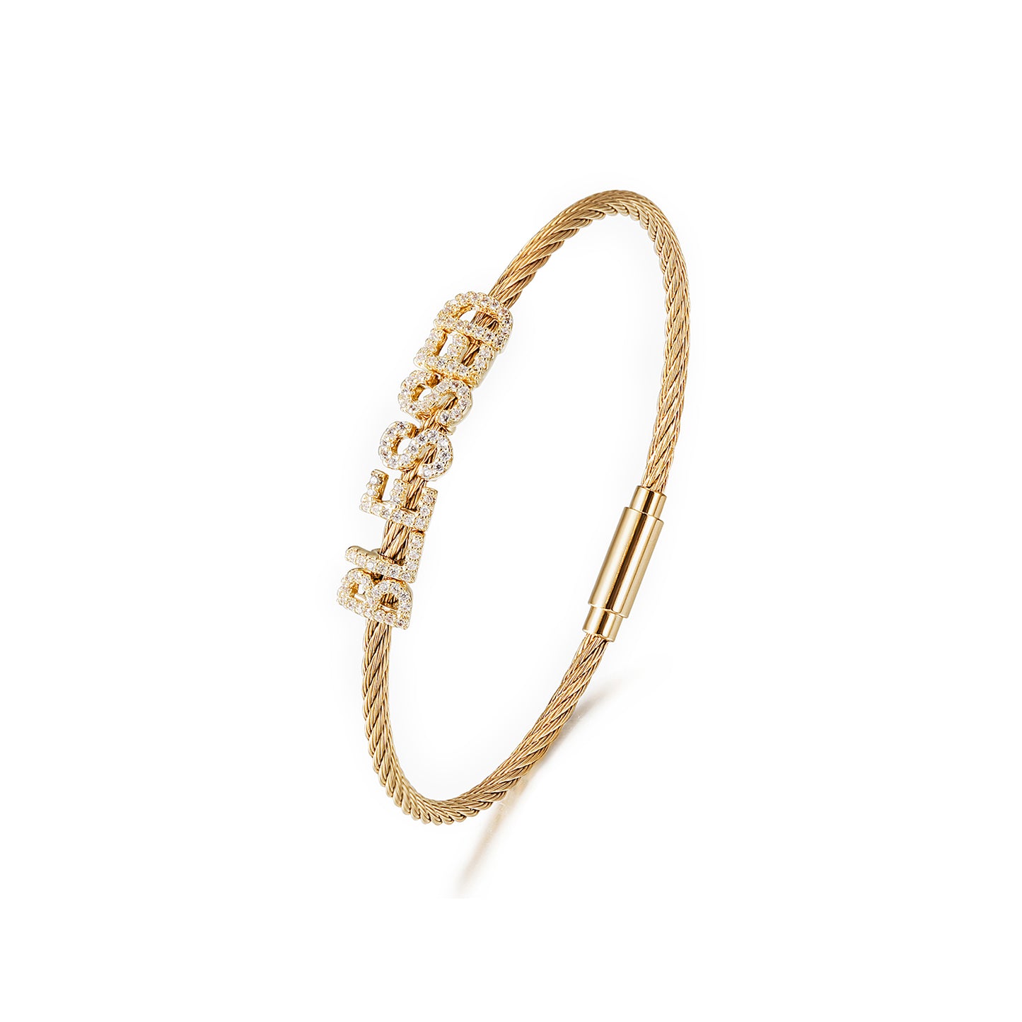 "BLESSED" STATEMENT PAVÉ BRACELET