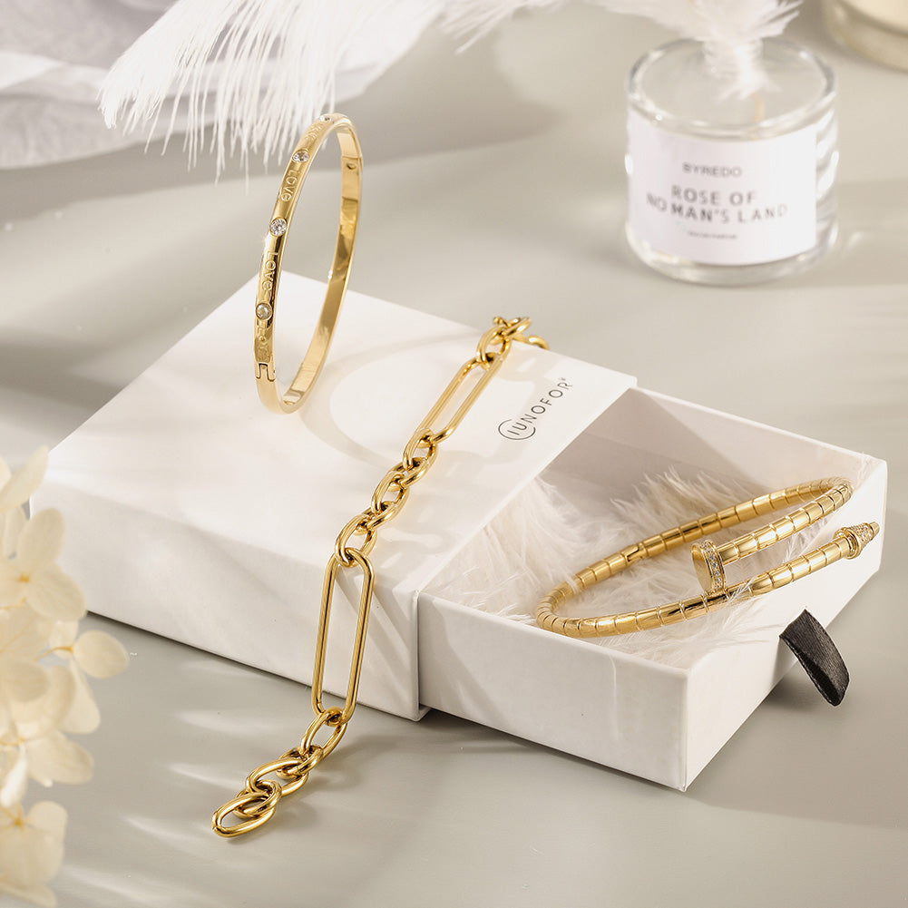 Love in Verona bangle Gold